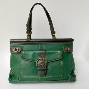 Coach Vintage Satchel Soft Pebbled Leather Turnlock Tote